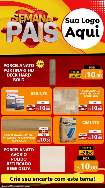 Modelo de TV para TV Vertical com o tema Semana Dos Pais para Pisos e revestimentos