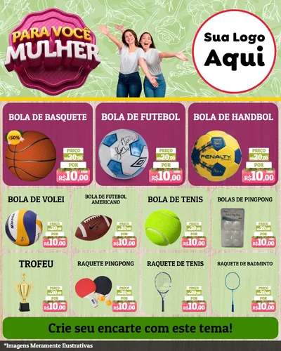 Modelo de Rede Social para Feed Instagram com o tema Para Você Mulher para Artigos Esportivos