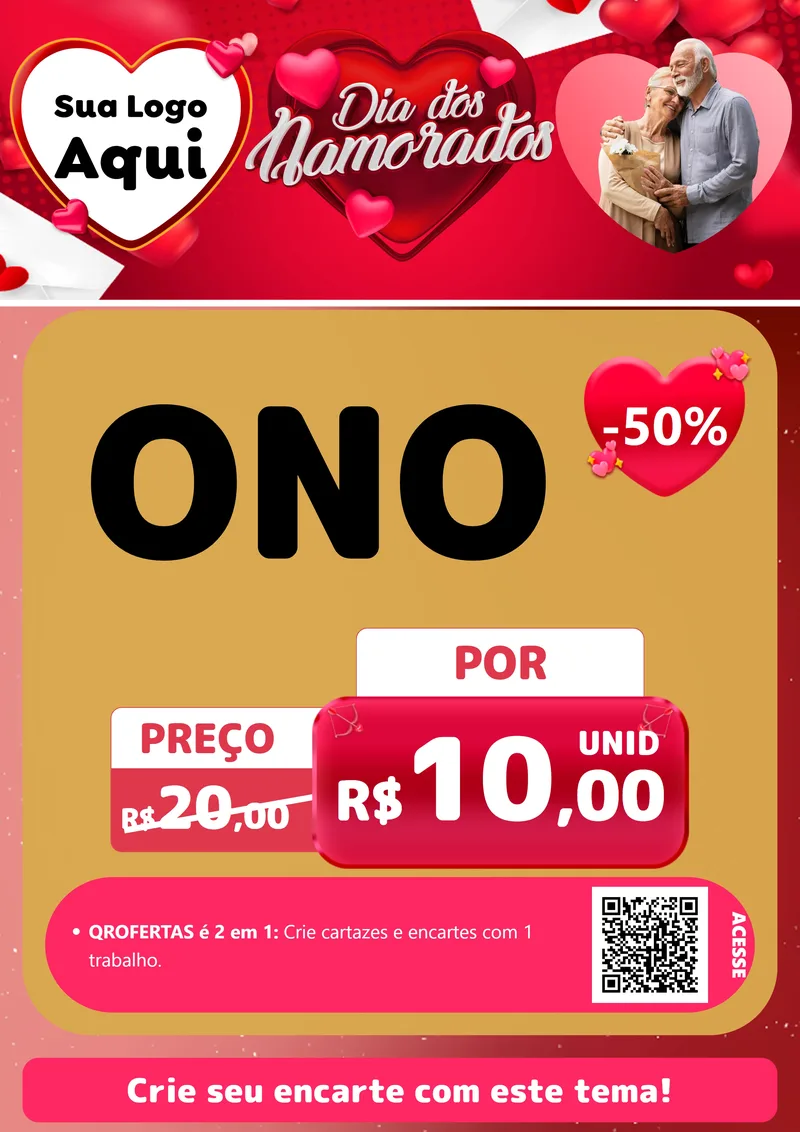 Modelo de Cartaz para Cartaz A4 Vertical com o tema Dia Dos Namorados para Óticas