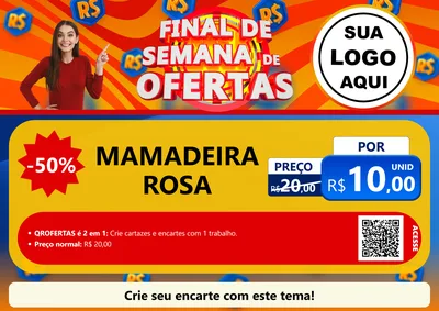 Modelo de Cartaz para Cartaz A4 Horizontal com o tema Final de Semana de Ofertas para Bebês