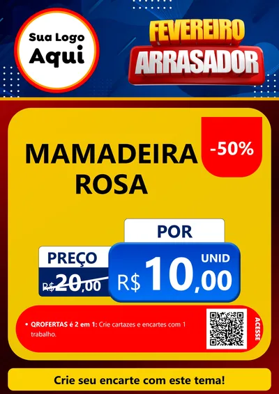 Modelo de Cartaz para Cartaz A4 Vertical com o tema Fevereiro Arrasador para Bebês