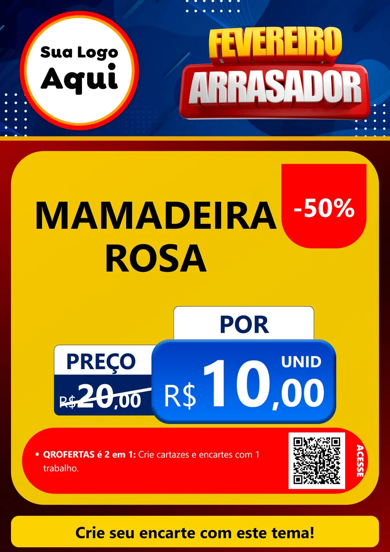 Modelo de Cartaz para Cartaz A4 Vertical com o tema Fevereiro Arrasador para Bebês