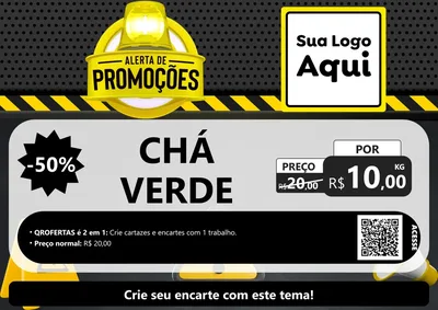 Modelo de Cartaz para Cartaz A4 Horizontal com o tema Alerta de Promoções para Produtos Naturais