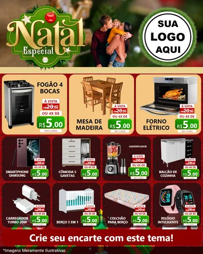 Modelo de Rede Social para Feed Instagram com o tema Natal Especial para Móveis e Eletro