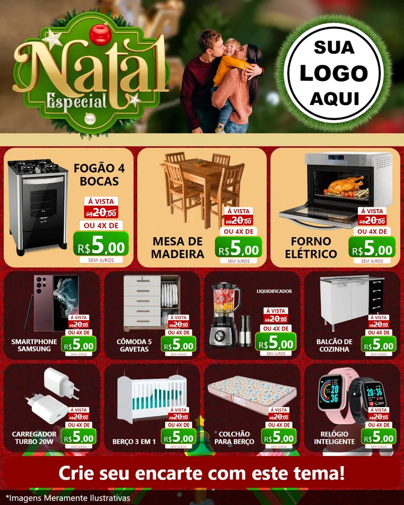 Modelo de Rede Social para Feed Instagram com o tema Natal Especial para Móveis e Eletro