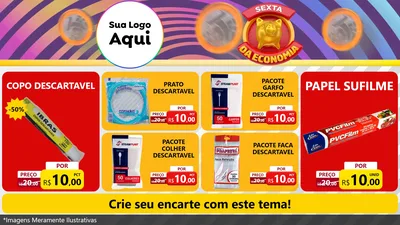 Modelo de TV para TV Horizontal com o tema Sexta da Economia para Embalagens