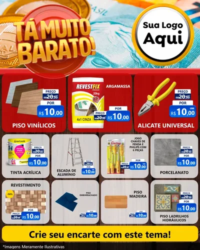 Modelo de Rede Social para Feed Instagram com o tema Está Muito Barato para Material para Construção