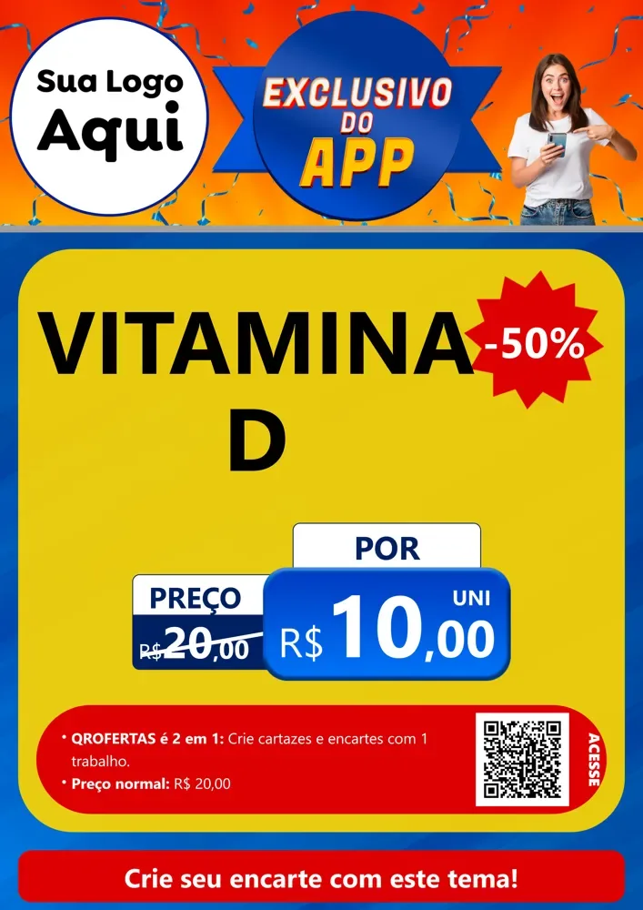 Modelo de Cartaz para Cartaz A4 Vertical com o tema Exclusivo do Aplicativo para Farmácia