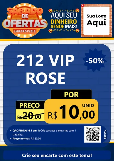Modelo de Cartaz para Cartaz A4 Vertical com o tema Sábado de Ofertas Imperdíveis para Perfumes