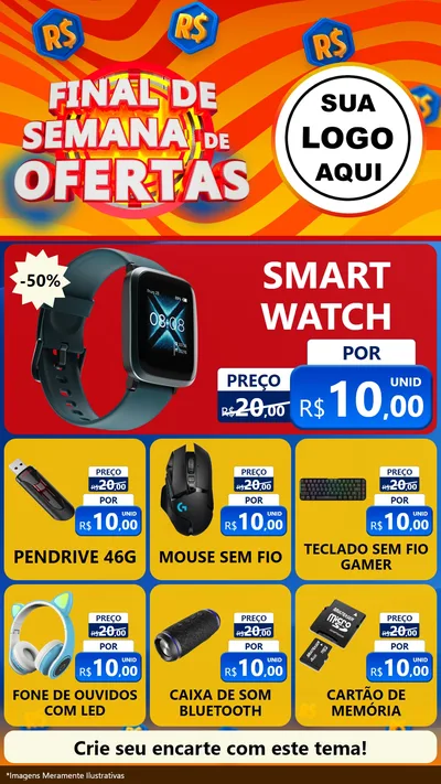 Modelo de Rede Social para Stories com o tema Final de Semana de Ofertas para Informática