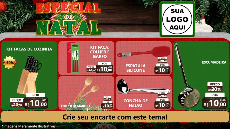 Modelo de TV para TV Horizontal com o tema Especial de Natal para Utilidades Domésticas