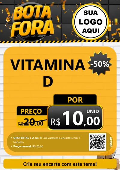 Modelo de Cartaz para Cartaz A4 Vertical com o tema Bota Fora para Farmácia