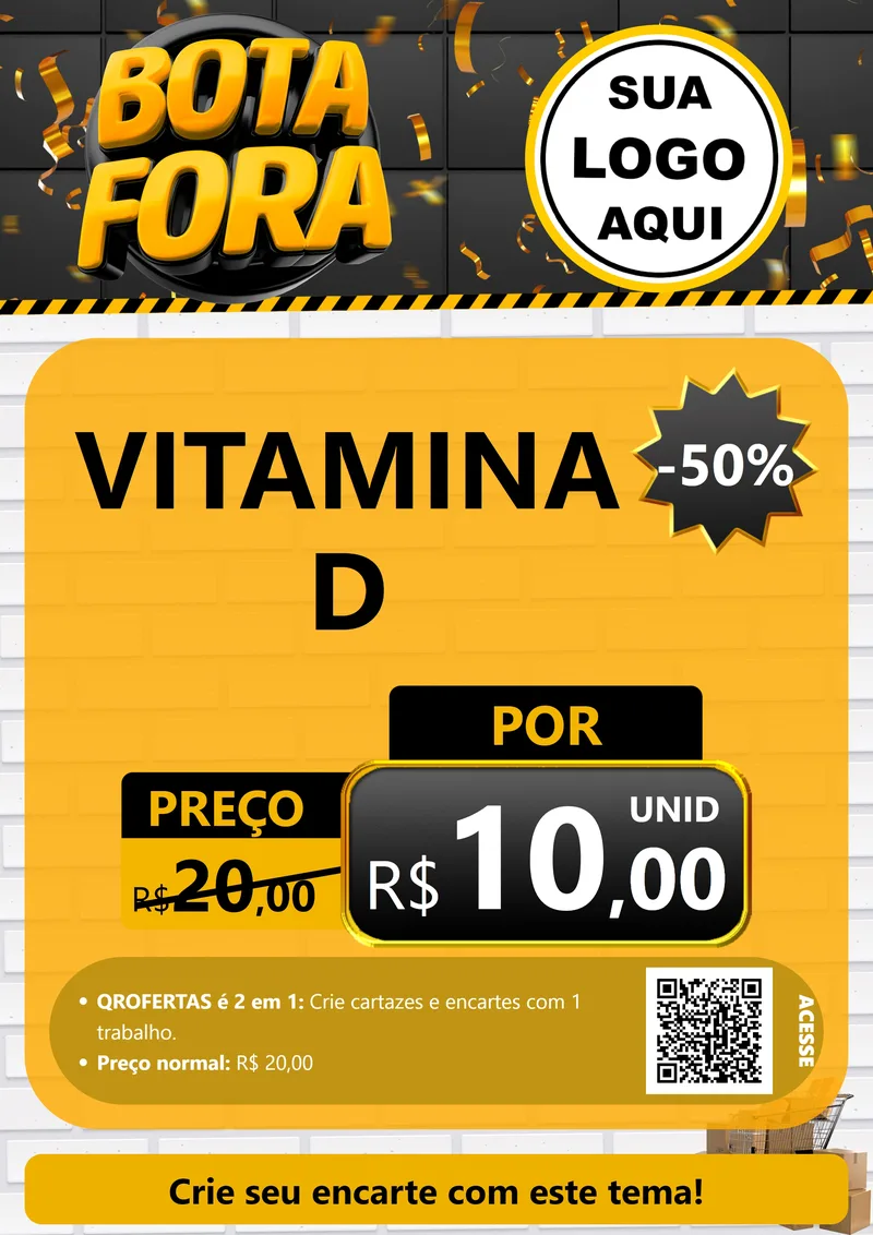 Modelo de Cartaz para Cartaz A4 Vertical com o tema Bota Fora para Farmácia