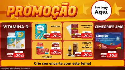 Modelo de TV para TV Horizontal com o tema Promoção para Farmácia
