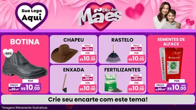 Modelo de TV para TV Horizontal com o tema Dia das Mães para Agropecuária