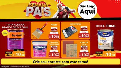 Modelo de TV para TV Horizontal com o tema Semana Dos Pais para Tintas e Ferramentas