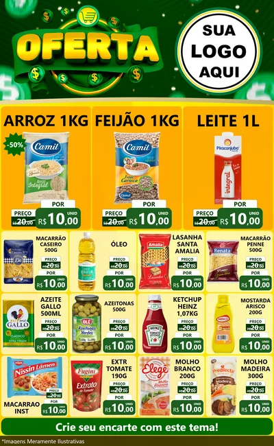 Modelo de Encarte para Encarte Grande com o tema Oferta para Supermercado