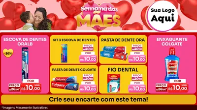 Modelo de TV para TV Horizontal com o tema Semana Das Mães para Higiene Pessoal
