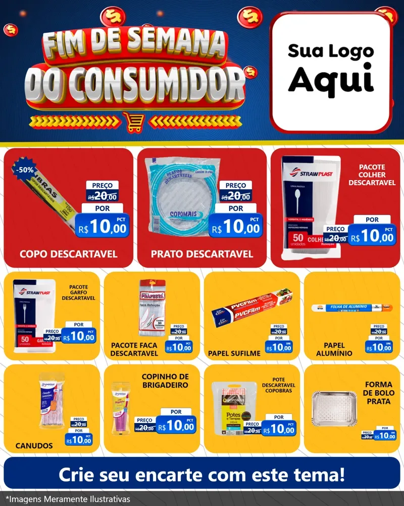 Modelo de Rede Social para Feed Instagram com o tema Fim de Semana do Consumidor para Embalagens