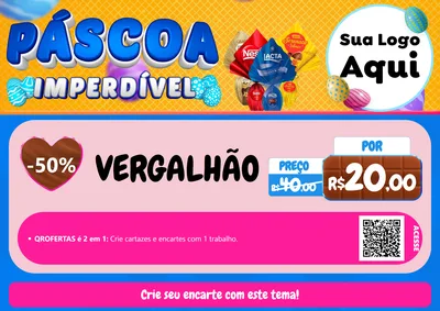Modelo de Cartaz para Cartaz A4 Horizontal com o tema Páscoa Imperdível para Ferragens