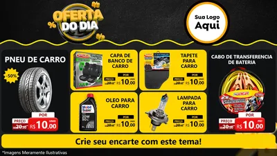 Modelo de TV para TV Horizontal com o tema Oferta Do Dia para Auto peças