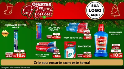 Modelo de TV para TV Horizontal com o tema Ofertas de Natal para Higiene Pessoal