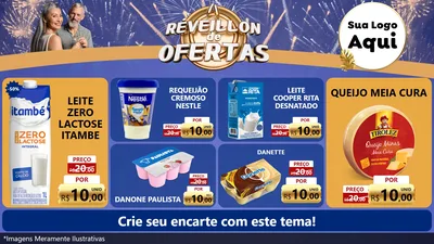 Modelo de TV para TV Horizontal com o tema Réveillon de Ofertas para Frios e Laticínios