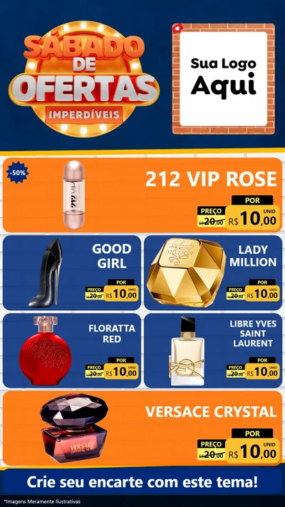 Modelo de TV para TV Vertical com o tema Sábado de Ofertas Imperdíveis para Perfumes