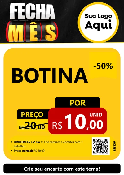 Modelo de Cartaz para Cartaz A4 Vertical com o tema Fecha Mês para Agropecuária