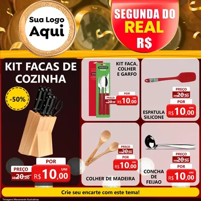 Modelo de Rede Social para Feed Facebook com o tema Segunda do Real para Utilidades Domésticas