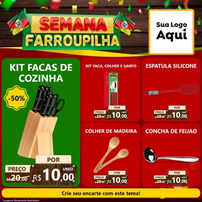 Modelo de Rede Social para Feed Facebook com o tema Semana Farroupilha para Utilidades Domésticas