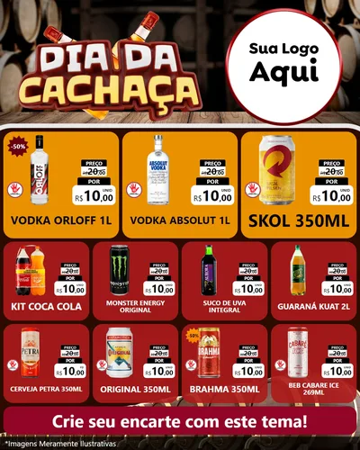 Modelo de Rede Social para Feed Instagram com o tema Dia da Cachaça para Distribuidora de bebidas