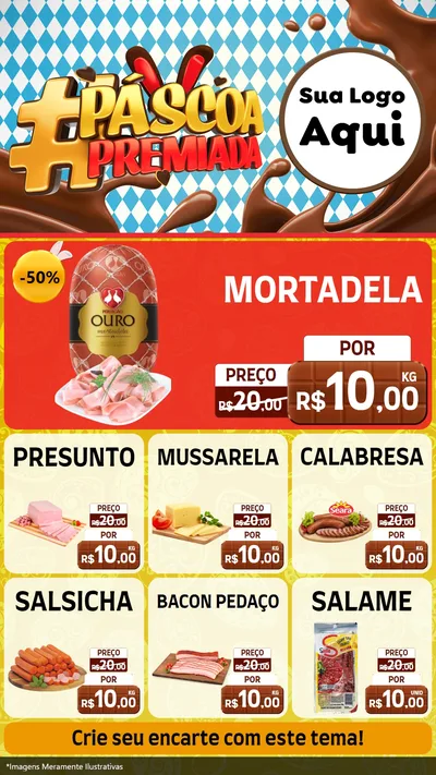 Modelo de Rede Social para Stories com o tema Páscoa Premiada para Frios e Laticínios