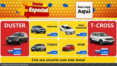 Modelo de TV para TV Horizontal com o tema Sexta Mais Especial para Concessionaria de Carros