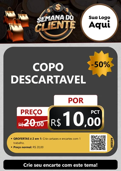 Modelo de Cartaz para Cartaz A4 Vertical com o tema Semana do Cliente para Embalagens