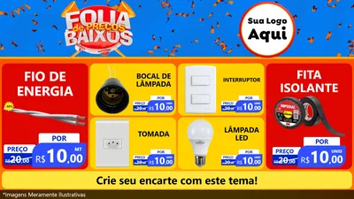 Modelo de TV para TV Horizontal com o tema Folia de Preços Baixos para Materiais Elétricos