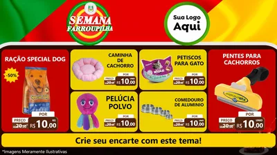 Modelo de TV para TV Horizontal com o tema Semana Farroupilha para Pet Shop