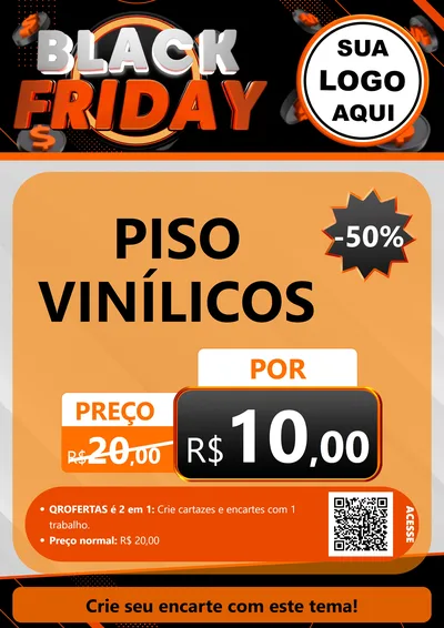 Modelo de Cartaz para Cartaz A4 Vertical com o tema Black Friday para Material para Construção
