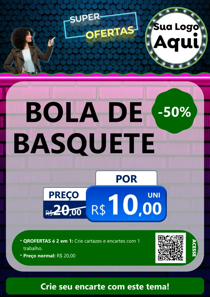 Modelo de Cartaz para Cartaz A4 Vertical com o tema Super Ofertas para Artigos Esportivos
