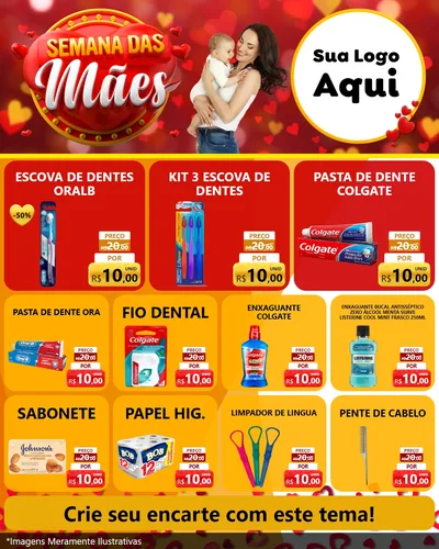 Modelo de Rede Social para Feed Instagram com o tema Semana das Mães para Higiene Pessoal