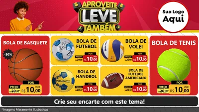 Modelo de TV para TV Horizontal com o tema Aproveite e Leve Também para Artigos Esportivos