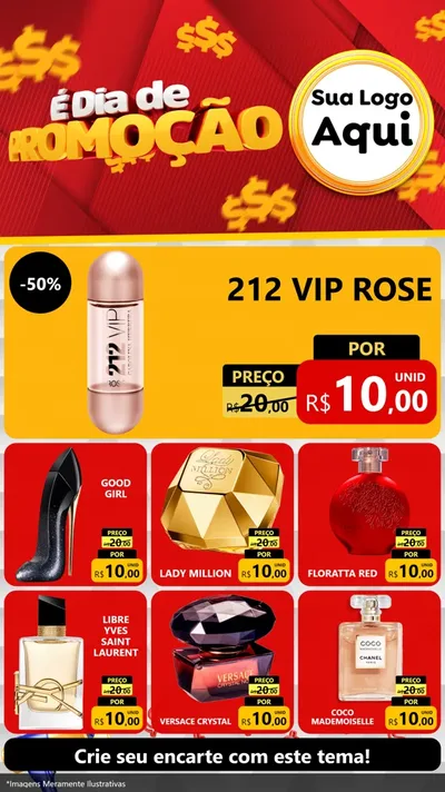 Modelo de Rede Social para Stories com o tema É Dia De Promoção para Perfumes