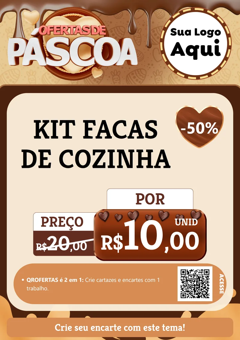 Modelo de Cartaz para Cartaz A4 Vertical com o tema Ofertas de Páscoa para Utilidades Domésticas