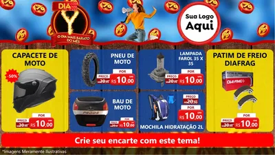Modelo de TV para TV Horizontal com o tema Dia Y - O Dia Mais Barato Do Mês para Moto peças