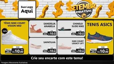 Modelo de TV para TV Horizontal com o tema Setembro Imbatível para Calçados