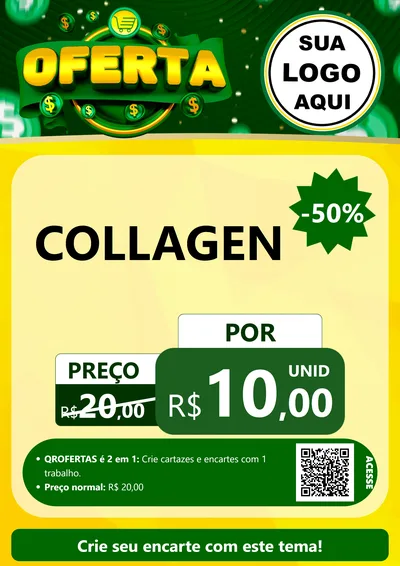 Modelo de Cartaz para Cartaz A4 Vertical com o tema Oferta para Suplementos alimentares