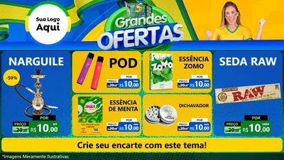 Modelo de TV para TV Horizontal com o tema Grandes Ofertas para Tabacaria