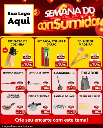 Modelo de Rede Social para Feed Instagram com o tema Semana do Consumidor para Utilidades Domésticas