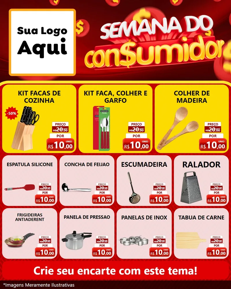 Modelo de Rede Social para Feed Instagram com o tema Semana do Consumidor para Utilidades Domésticas