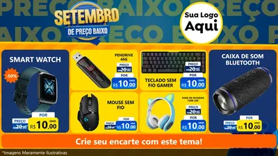 Modelo de TV para TV Horizontal com o tema Setembro De Preço Baixo para Informática
